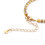 Messing-Strass-Kettenarmband, goldfarben, 18 cm 3