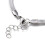 Pulseira unissex em aço inoxidável com padrão espinha de peixe (7 polegadas, 4,3 mm). 2