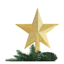 Étoile à cinq branches en poudre d'or pour sapin de Noël