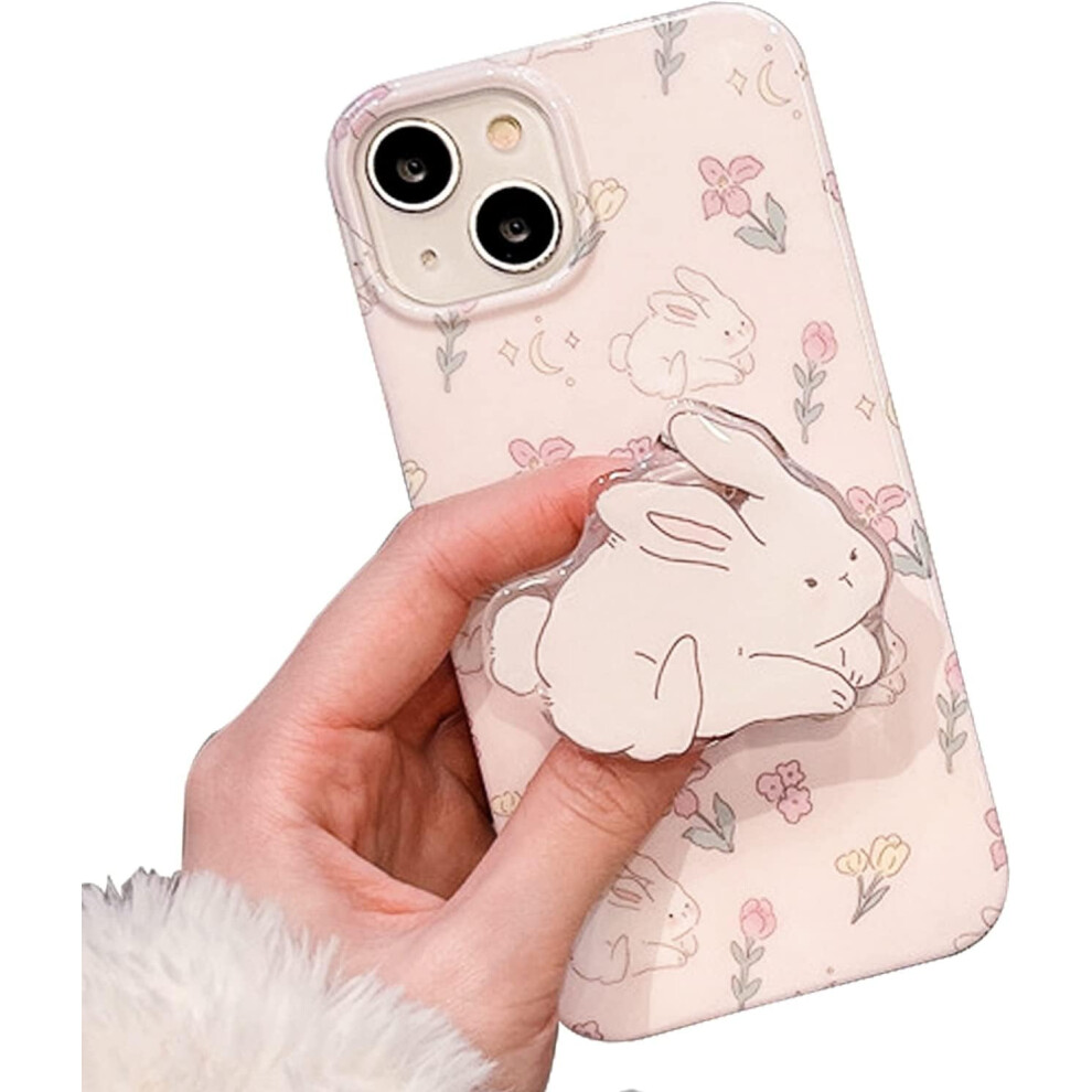 Flower Bunny Phone Case For Iphone 12 Pro Pink 301029572487