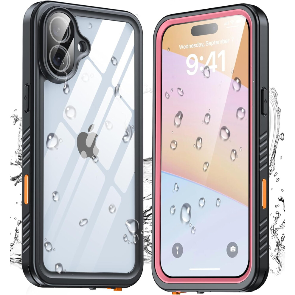 Iphone 16 Plus Case Ip68 Waterproof Drop-Proof Pink 301029576317