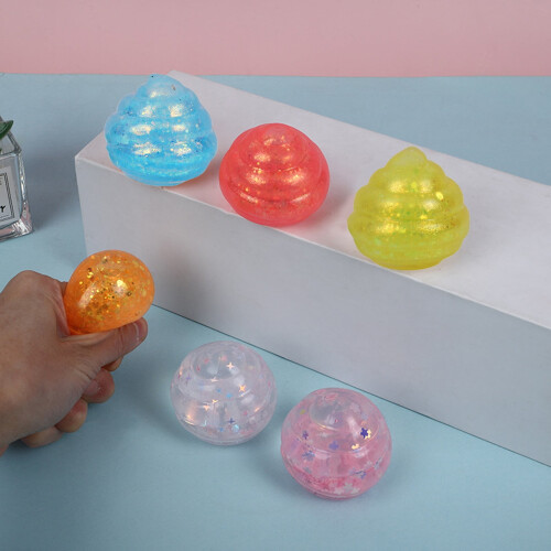 ZTGD Squeeze Fidget Toy Soft TPR Quick Rebound Mini Sequins 1