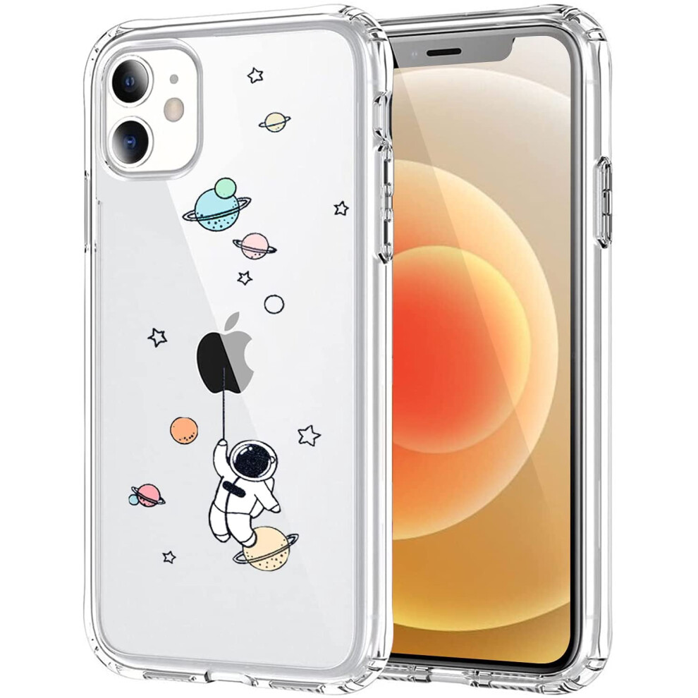 Iphone 12/12 Pro Clear Case With Astronaut Space Pattern, 301029247903