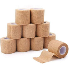 Yhteenkuuluva laastari, ruskea, 2 tuumaa x 5 jaardia, 10 kpl