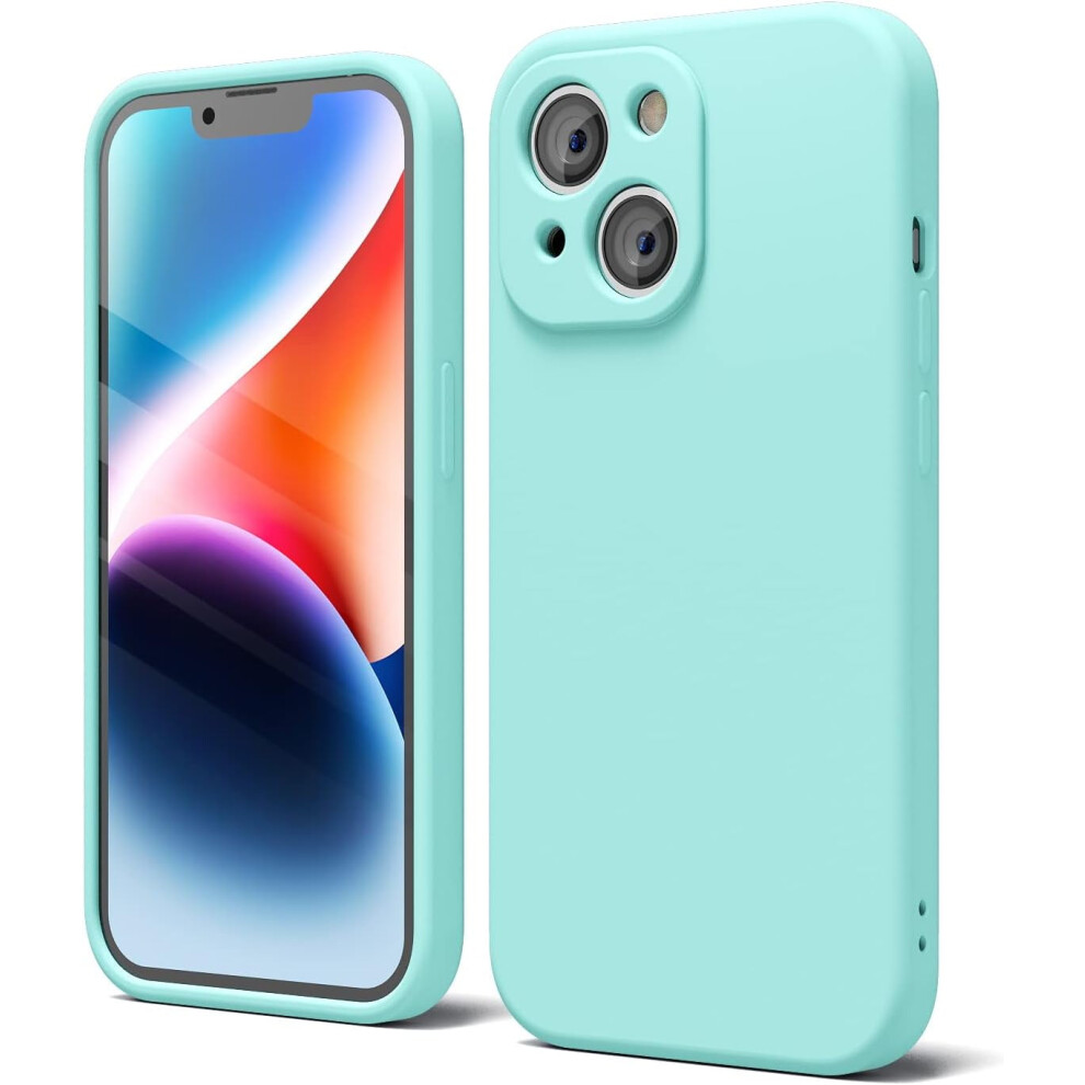Iphone 14 Plus Case Soft Silicone Camera Cover Teal Blue 301029572876