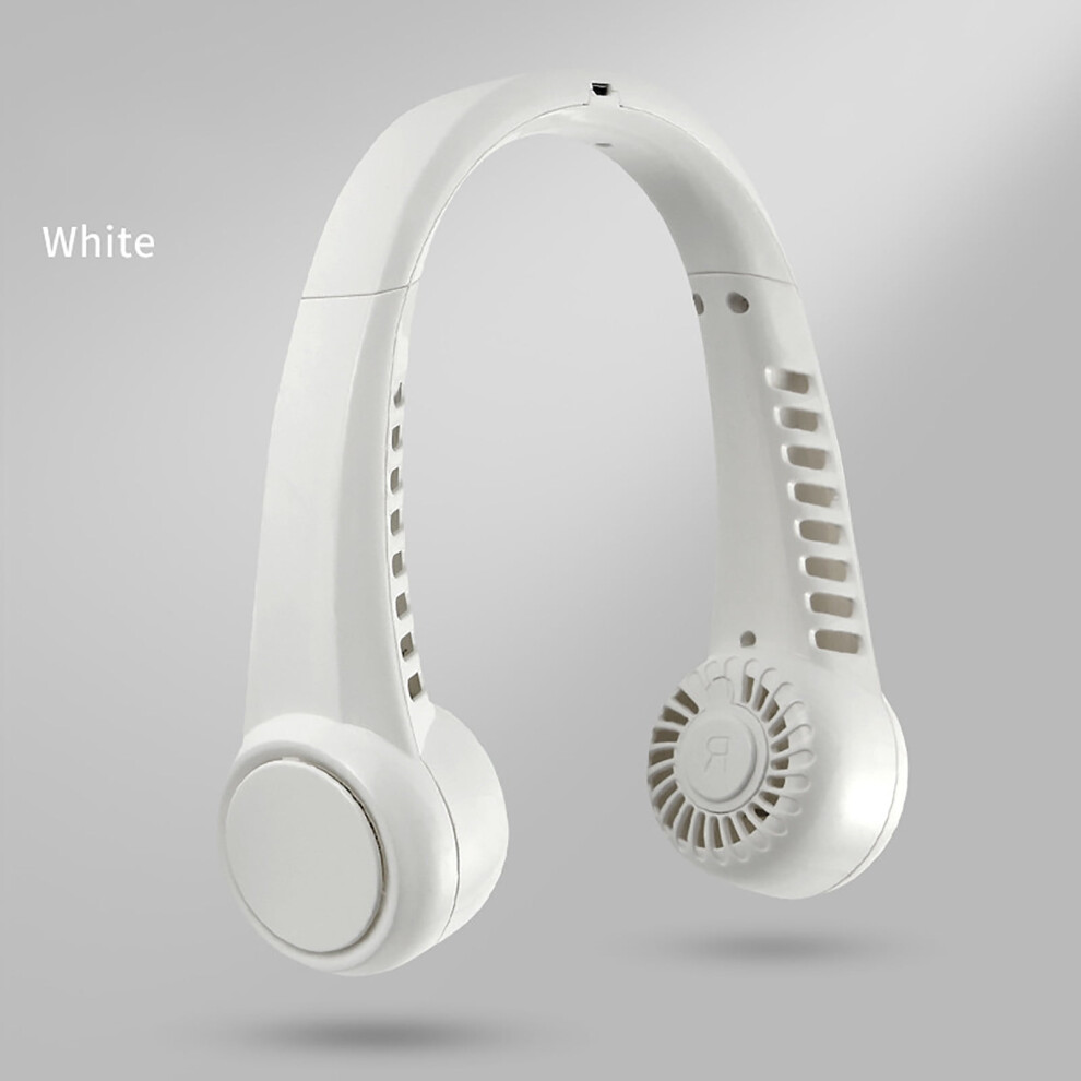 Portable Neck Fan Rechargeable Usb Silent Leafless Design 969218141977