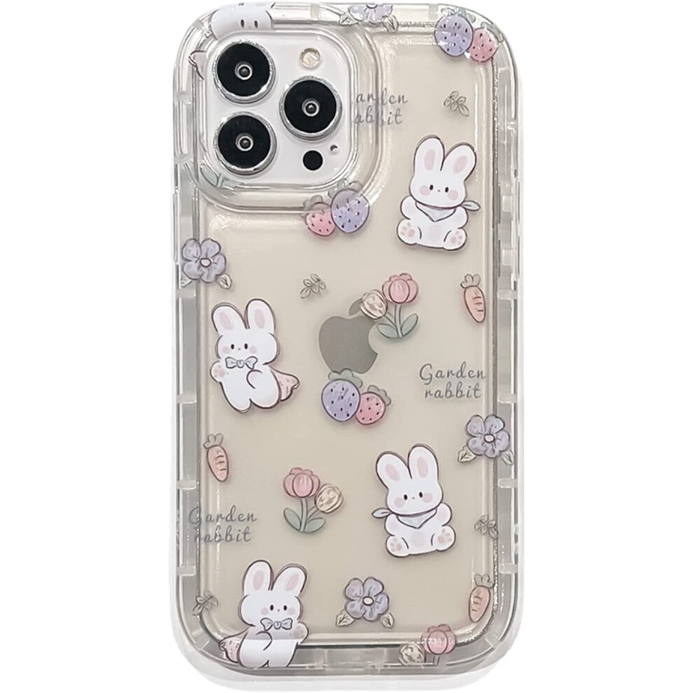 Bunny Phone Case For Iphone 14 Pro Max Clear Rabbit Yellow 301029572524