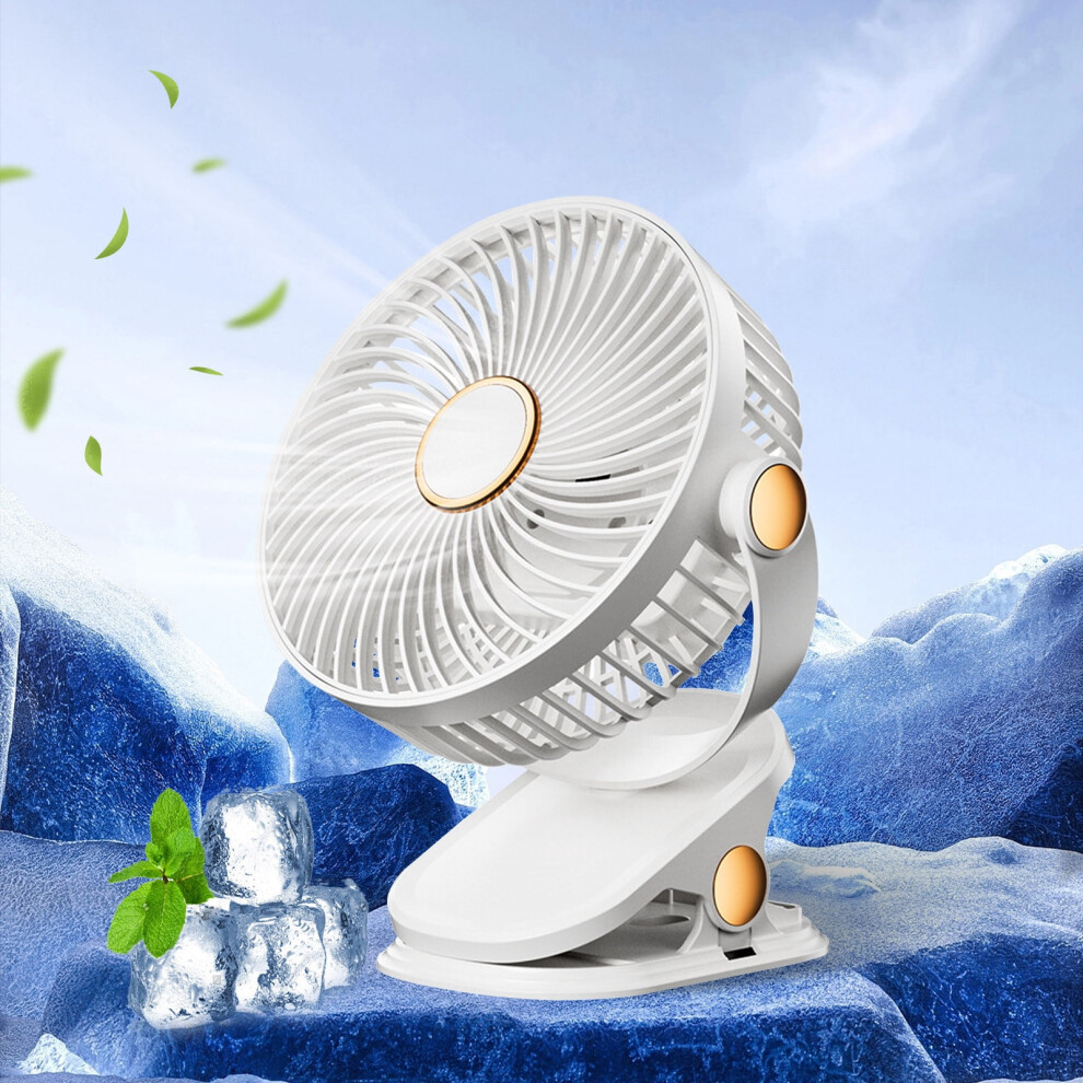 Clip-On Battery-Powered Desk Fan With 360 Rotation And 3 969218141915