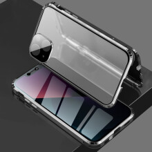 iPhone13 6,1" magnetiskt skal med peeping-skydd och linsskydd, blått