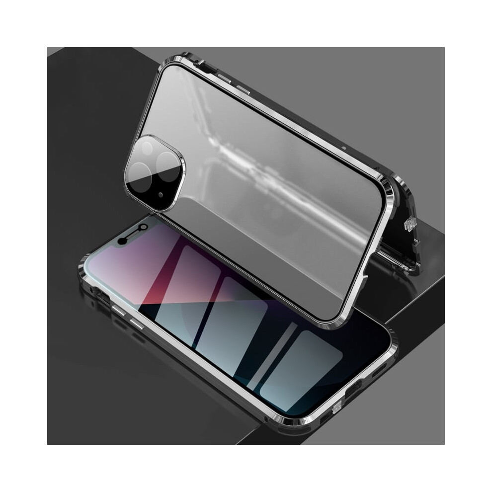 Iphone 13 6.1" Anti-Peep Magnetic Case With Lens Cover Blue 301029240423