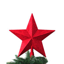 Étoile à cinq branches dorée pour sapin de Noël