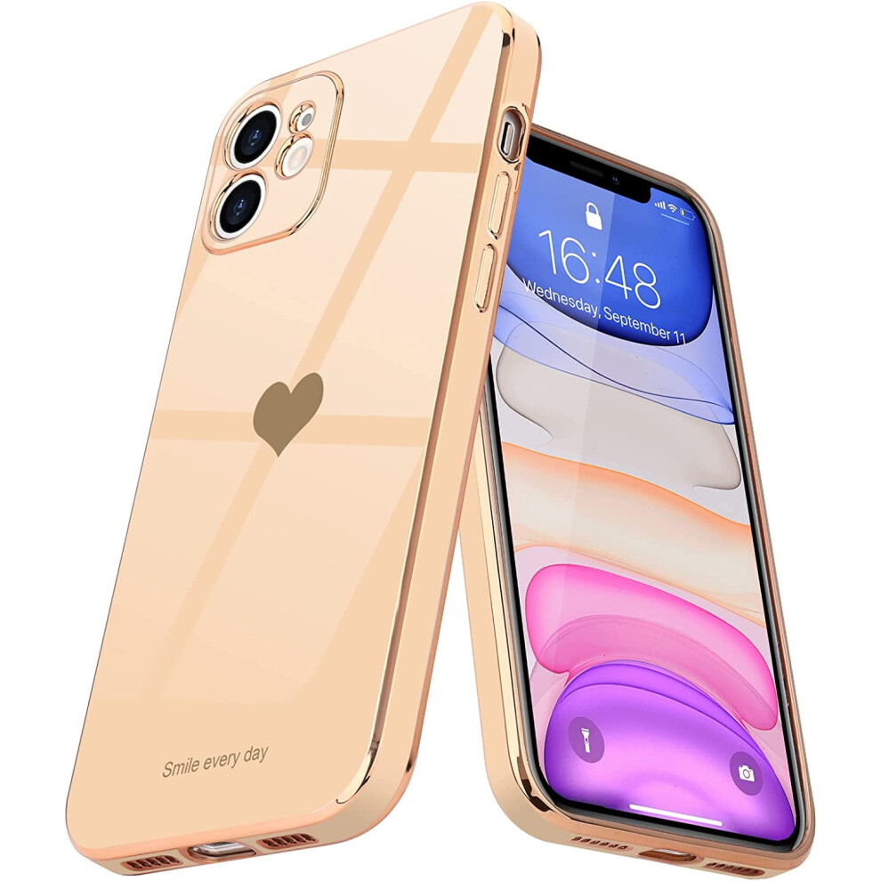 Love-Heart Iphone 11 Case Soft Shockproof Bumper Pink 301029246944