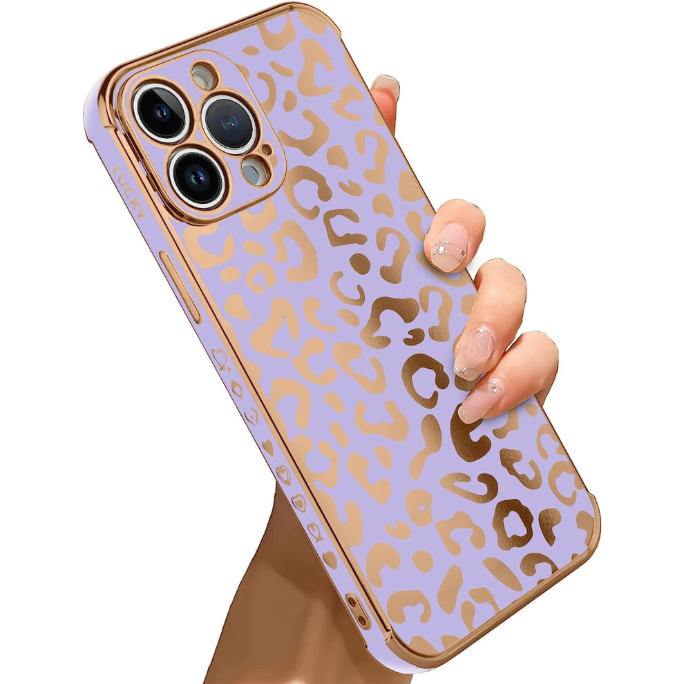 Leopard Print Luxury Iphone 13 Pro Max Case Purple 301029573170