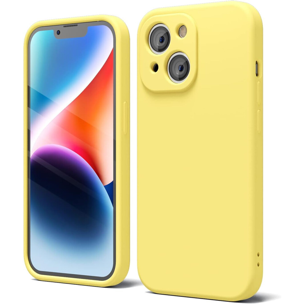 Iphone 14 Plus Silicone Case With Camera Cover Yellow 301029572869