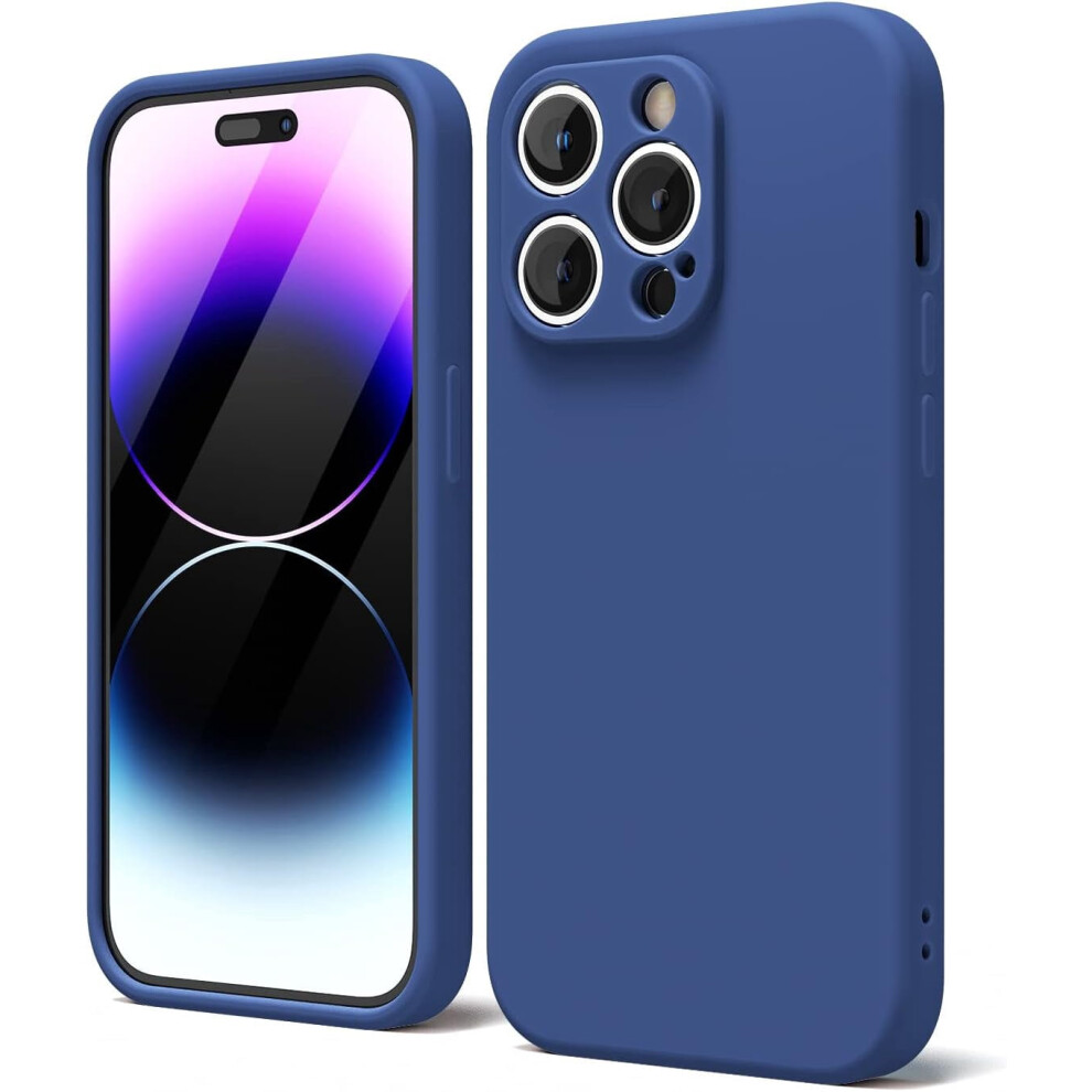 Silicone Case For Iphone 14 Pro Max Navy Blue 301029572739