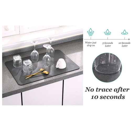 Dish Drying Mat Absorbent Waterproof 24x16 Inch 2