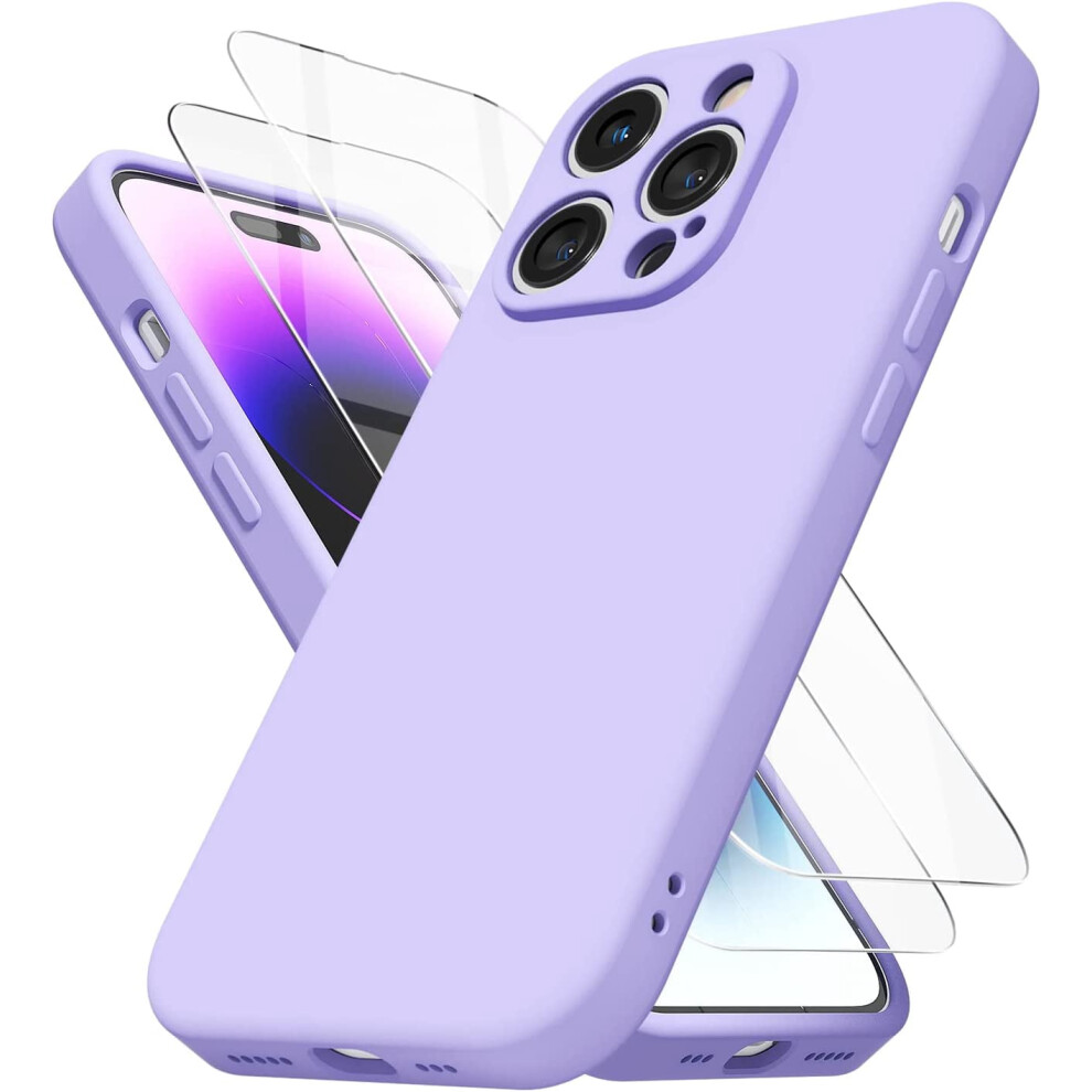 Iphone 14 Pro Soft Silicone Case Light Purple 301029572746