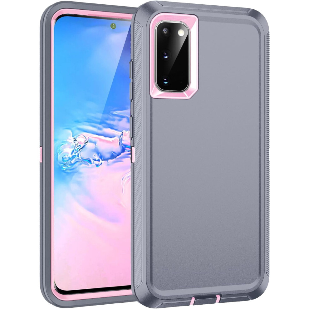 Galaxy S20 5G Case Shockproof Dustproof 3-Layer Grey Pink Pink,Grey 301029241536