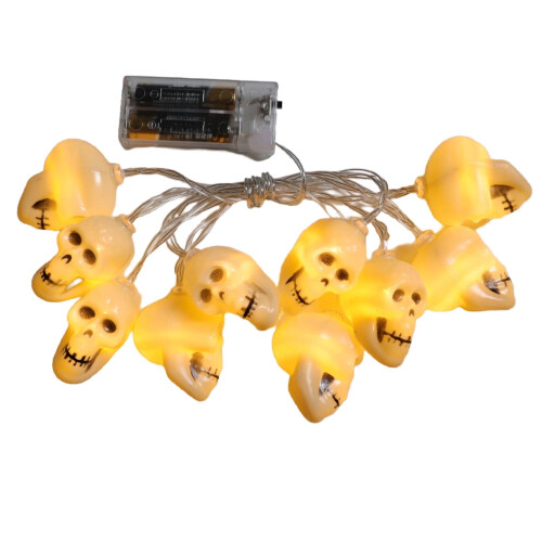 Luzes de cordão com caveiras de Halloween da Capino, para uso interno e externo. 1