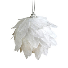 Viflosae Foam Christmas Tree Ornaments White Black 12pcs