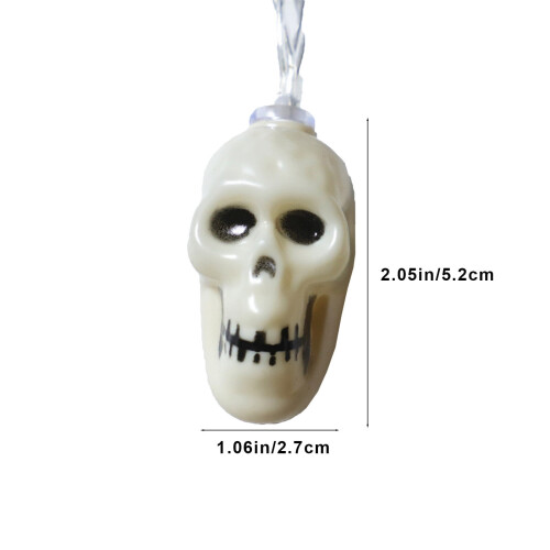 Luzes de cordão com caveiras de Halloween da Capino, para uso interno e externo. 2