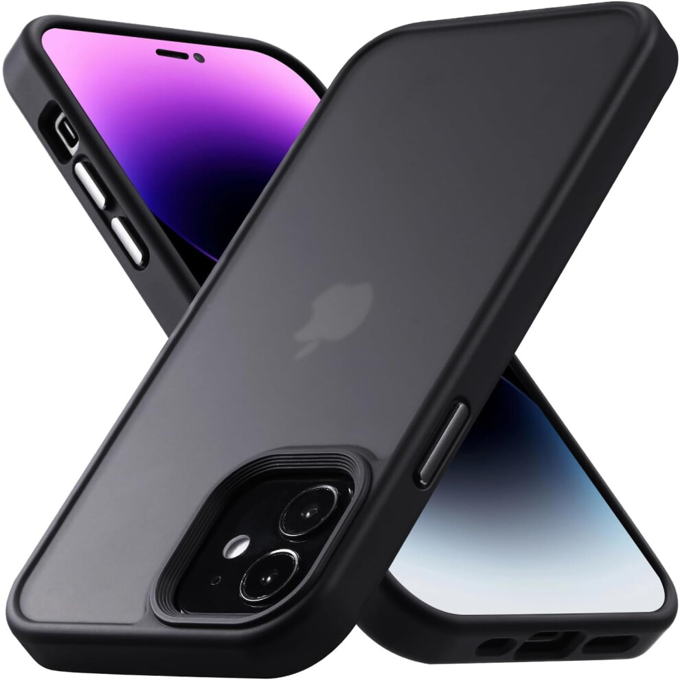 Shockproof Iphone 12 Case For 6.1-Inch, Frosted Black 301029240119