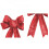 Christmas Decorative Bows for Wreath 3 Pack Red Silver Gold 6