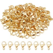 Stainless Steel Lobster Clasps 304 Gold Plated 11x7mm 100pcs