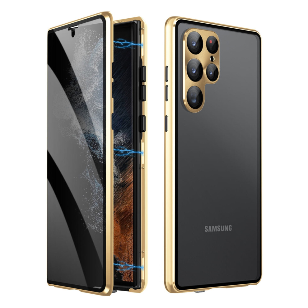 Samsung Galaxy S23 Ultra Privacy Magnetic Case Gold 301029252150