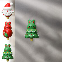Aimants de réfrigérateur Capino Christmas en résine, sapin et lapin
