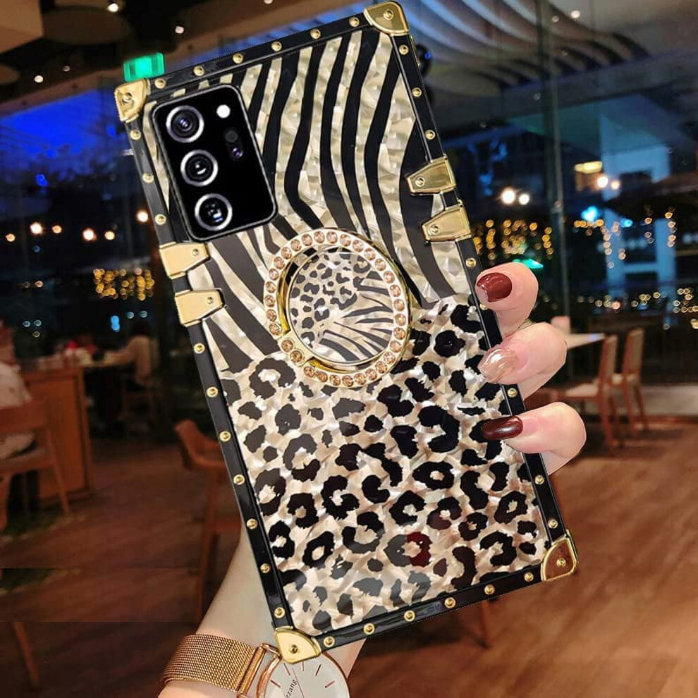 Glitter Leopard Case For Samsung Galaxy S22 With Ring Gold 301029235115