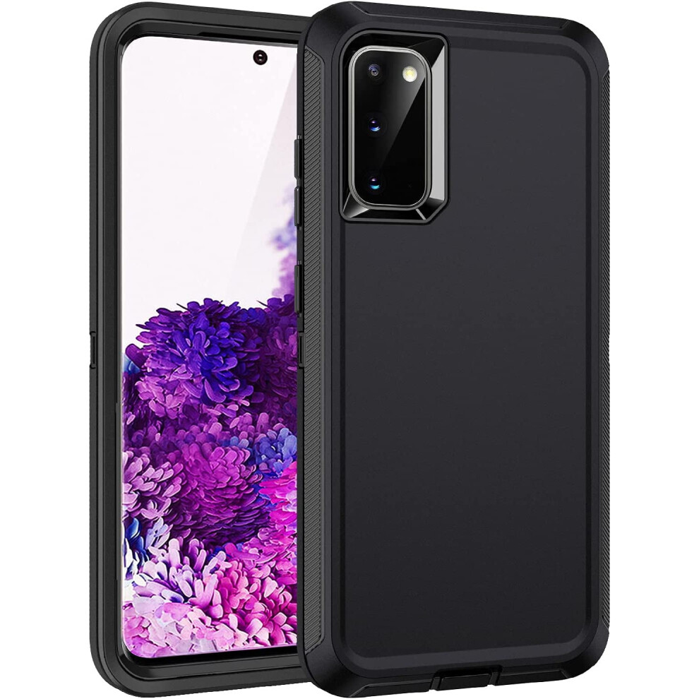 Galaxy S20 5G Case Rugged 3-Layer Shockproof 6.2 Inch Black 301029241550