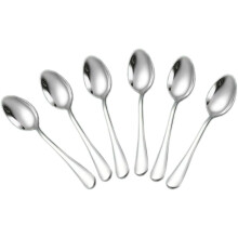 Mini koffielepeltje, 12 cm / 14 cm, stalen kleine lepeltjes voor dessert, set van 6