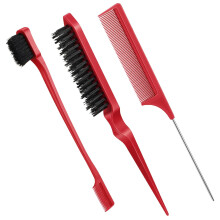 YZhouD Borstenhaarbürsten-Set für schwarzes Haar, 3-teilig