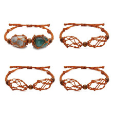 Nylon-Braid-Armband-Set mit Holzperlen (4 Stück)