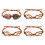 Nylon-Braid-Armband-Set mit Holzperlen (4 Stück) 1
