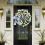 White Tulip Wreath Artificial Silk Bow 13.8 Inch 2