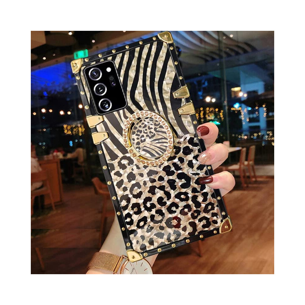 Galaxy S22 Ultra Trunk Case Glitter Leopard 1 Pc Gold 301029234767