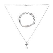 Pulseras Bond para parejas, cadenas de muñeca de acero de titanio, 2 unidades