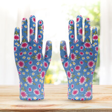 Aurora Trade Garden Gloves Thorn-Proof Floral Print 12 Pairs