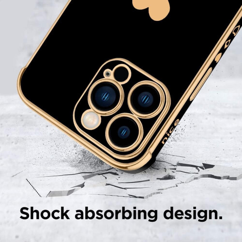 iPhone13Pro Max cover blødt TPU-bumper sort 6,7 tommer 1