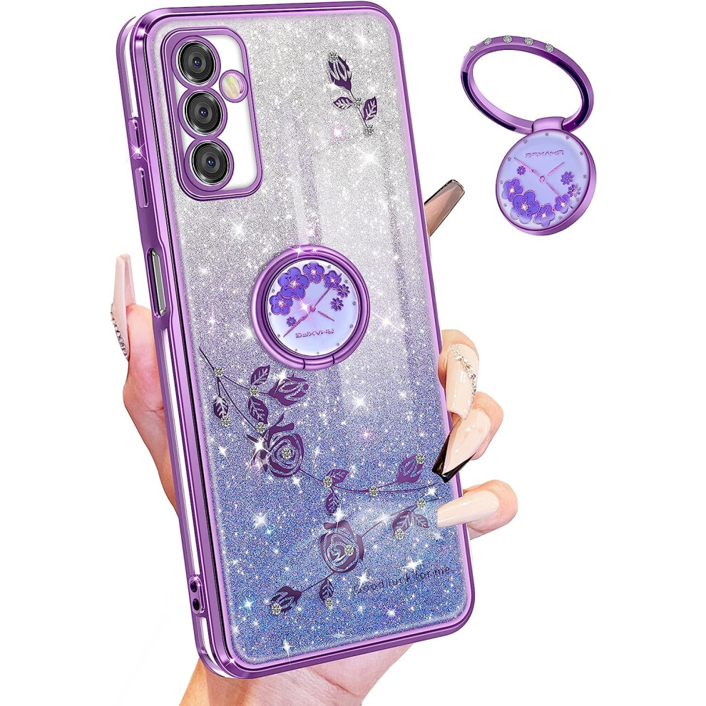 Samsung Galaxy A14 5G Glitter Case With Flower Design And 301029241703