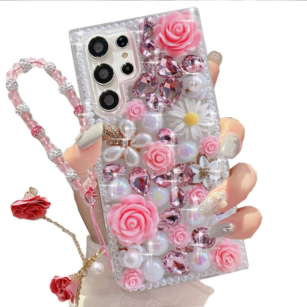 Samsung Galaxy S23 Ultra Glitter Case With 3D Rhinestone 301029252037