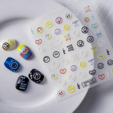 Adesivi per nail art autoadesivi con design estivo, 24 pezzi