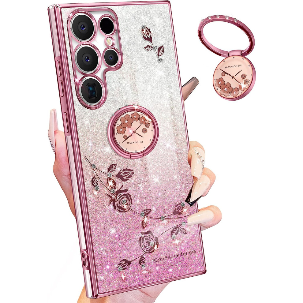 Glitter Floral Case For Samsung Galaxy S23 Ultra 6.8 Inch 301029241734