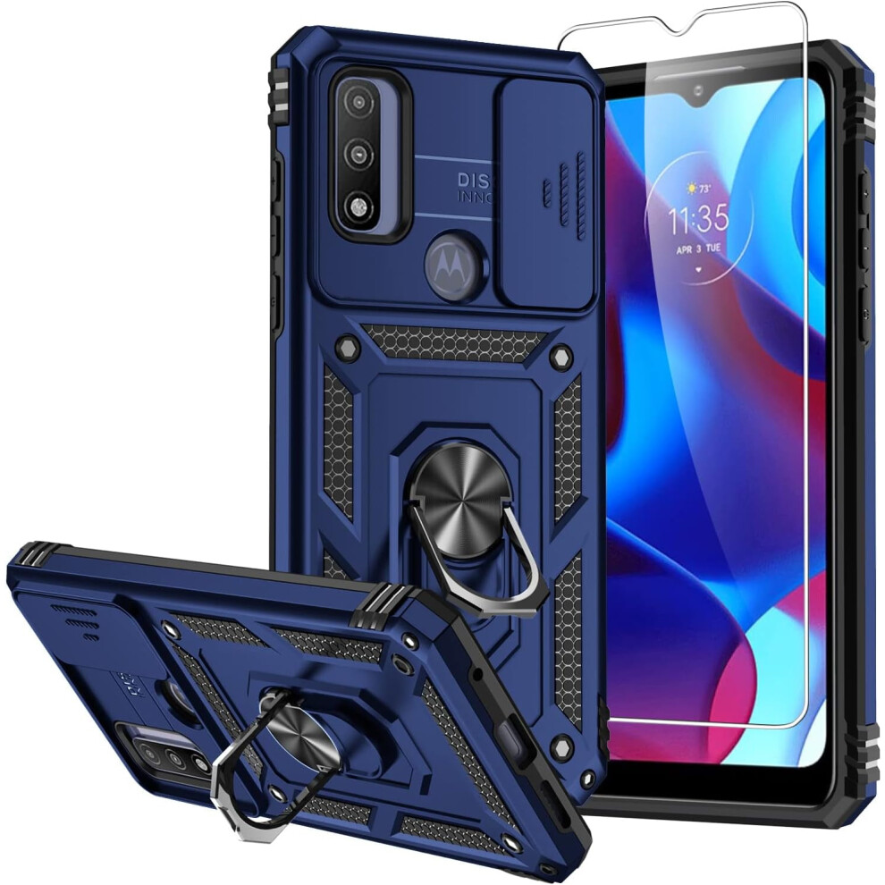 Moto G Play 2023 Case Military Grade Drop Tested Blue 301029232886