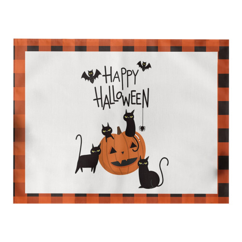 Hmsavn Halloween placemats and tablecloths linen 1