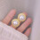 Pearl stud earrings 925 silver needle 5