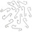 Christmas Ornament Hooks Metal S-Shaped 50pcs 5