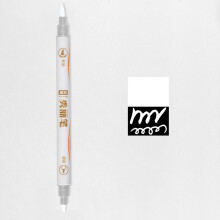 Kleurrijke pigmentpen met dubbele punt, 10 ml, metalen behuizing.